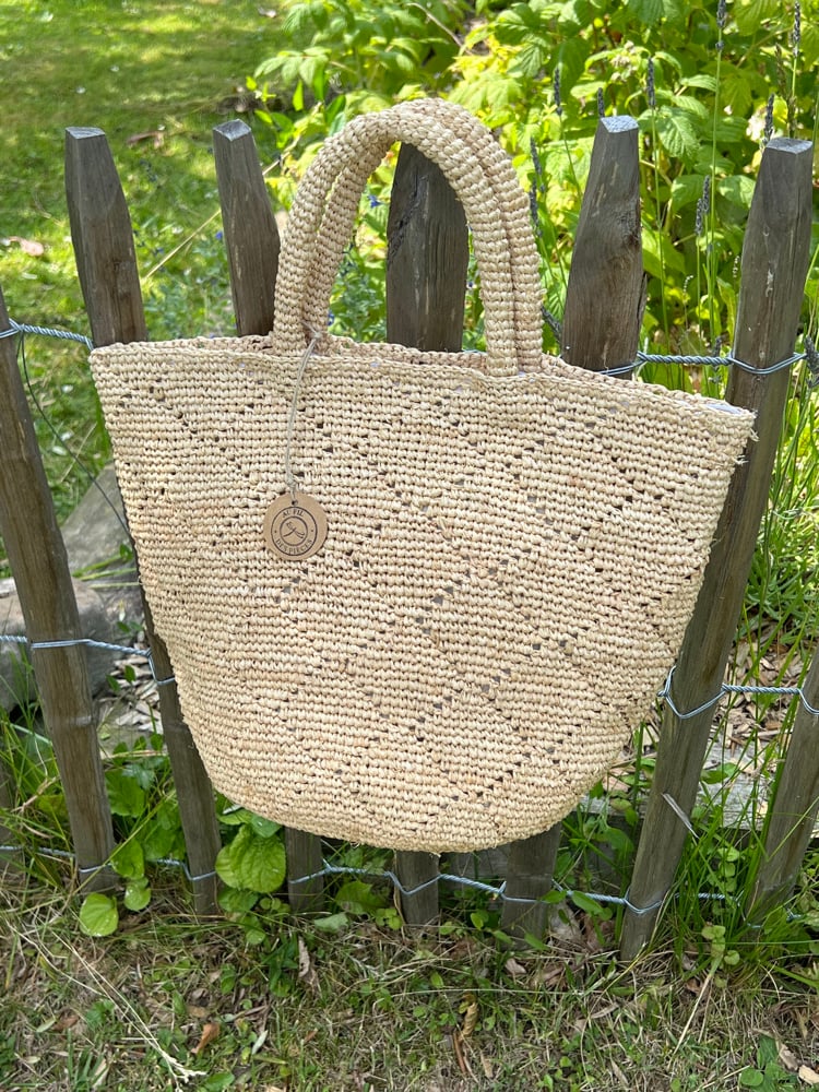 Image of Sac en Raphia LUNA fond Rond