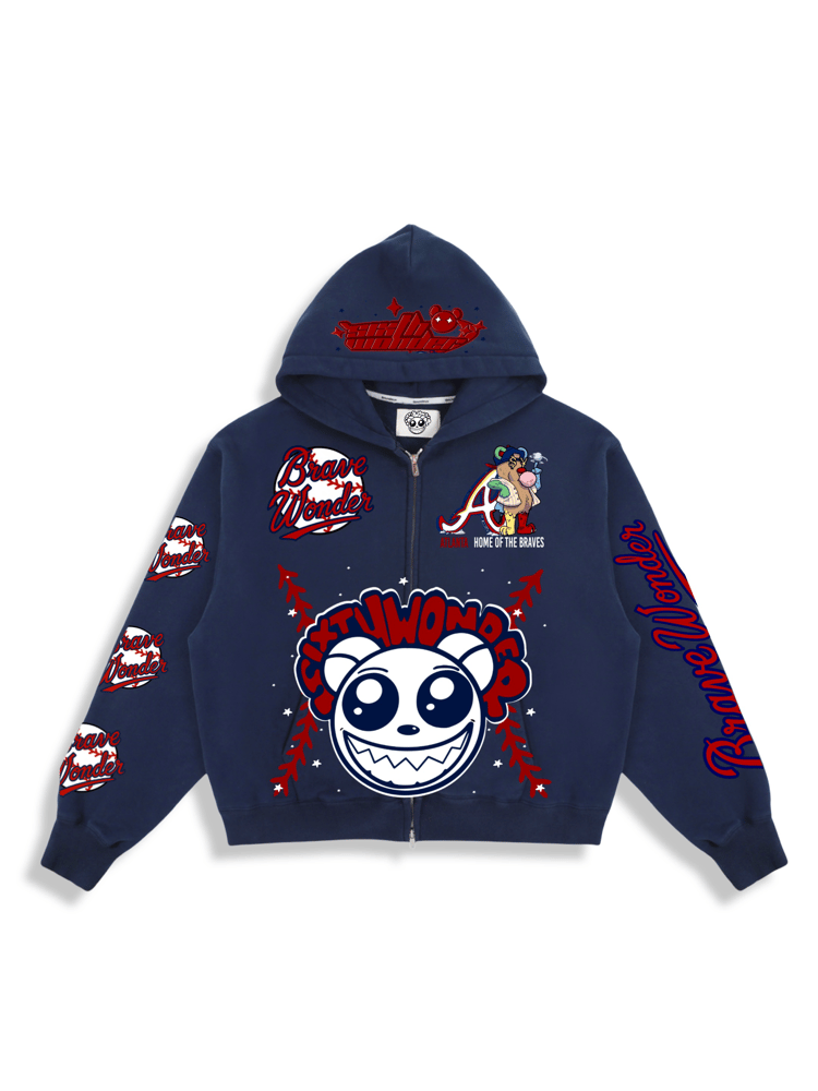 Image of Brave Wonder ATL zip-up hoodie