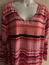 Image 5 of New 1X Kim Rogers Peep Hole Collar top #1256*9