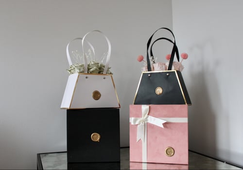 Image of Preserved Rose Purse Arrangement