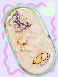 Image 1 of Yellow butterfly pill tray