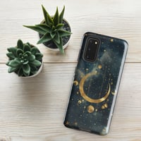 Image 8 of Blue and Gold Celestial Moons Design Tough Case for Samsung®