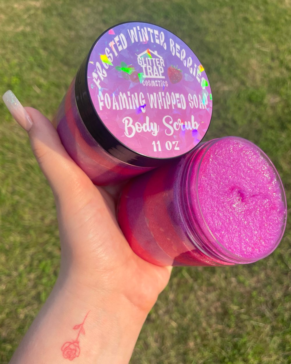 Image of Frosted Winter Berries🍓❄️ Foaming Whipped Soap🧼 Body Scrub