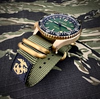 Image 2 of Brass Balls 5 Buckle Zulu Watch Strap