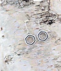 Image 1 of Double Hexagon Earrings 