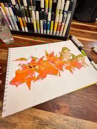 Image 3 of 14”x11” black book page #2 