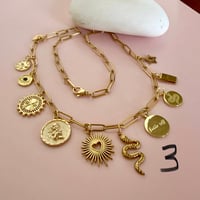 Image 9 of Drop 2 Gold Paperclip Charm Necklaces