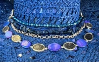 Image 3 of Navy Blue Cowboy Hat Chain & Bead  Band