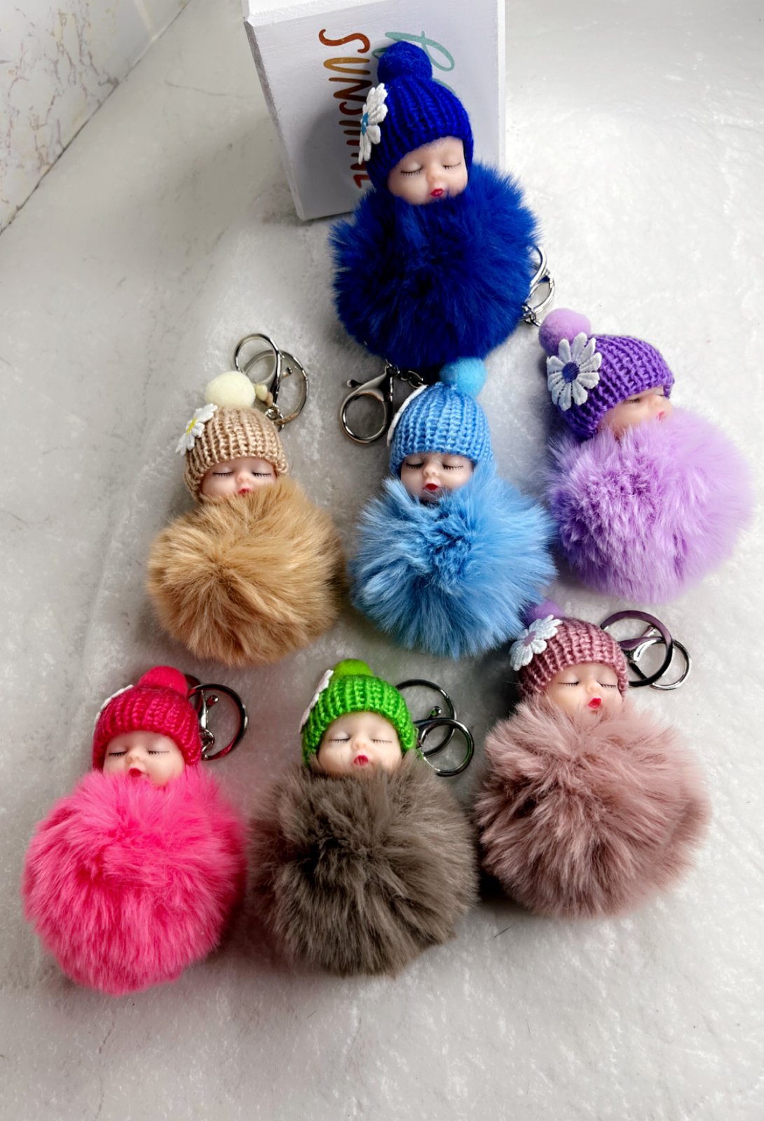 Baby pom pom on sale keychain