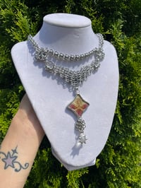 Image 1 of pressed orchid princess necklace