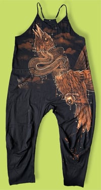 Image 1 of “HEADLESS” CUSTOM BLEACH PAINTED BAGGY ROMPER MEDIUM