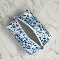 Image 6 of Blue Vintage Handmade Boxy Zipper Pouch