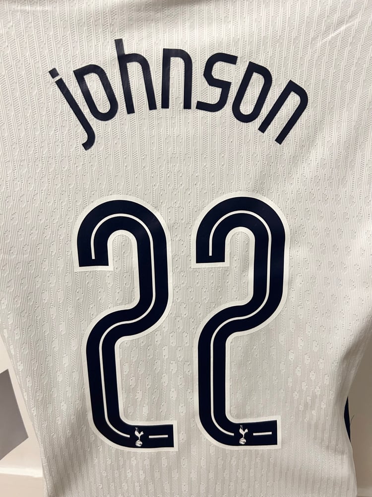 Image of Tottenham Hotspur “JOHNSON 22” Vaporknit 2024/25 Home Europa Final Shirt  (M)