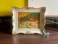 Image 1 of Mid Century Wintry Oil Landscape