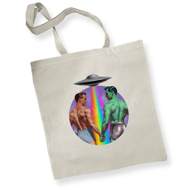 Black Or Natural Tote // 'Gayliens' Mens Edition