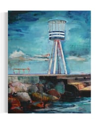 Image 2 of Painting / maleri / "Charlottenlund – Malerdrømme og tankestreger – Bellevue" / 120x150 cm