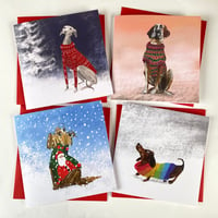 Image 1 of Dogs in Jumpers Luxury Christmas Cards (multipack)