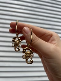 Image 9 of SCORPION HEART HOOP EARRINGS 