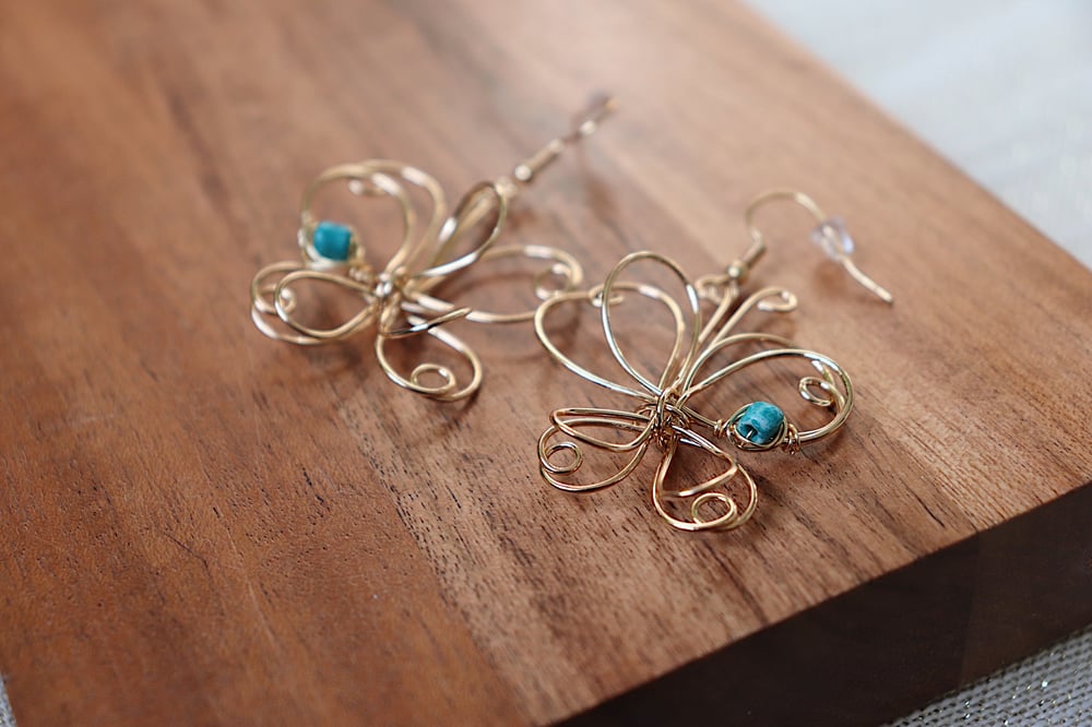 Image of Wired Butterfly Earrings 