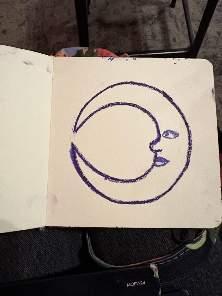 Image of the moon 5x5 mini art print