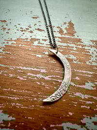Image 11 of sterling silver moon with breathe inscription