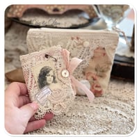 Image 1 of French style sewing zipper purse and needle book and seam binding ribbon