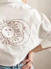 Image 4 of Cropped Button up shirt - Sun & Moon