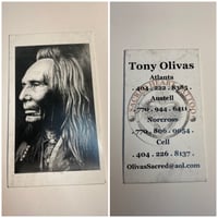 Tony Olivas Business Card Tattoo Artist