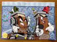 Limited 1 of 1 Hand Painted on Bristol Map 42cm by 30cm BRIDGE BANGER Cheo Character Signed copy