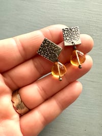 Image 7 of citrine and sterling silver post earrings