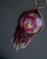 Image 11 of Little Magenta Monster Toothy pendant, OOAK,