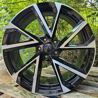 19" VEGA STYLE ALLOY WHEELS FITS SKODA 5X112 ET45 BLACK MACHINED FACE