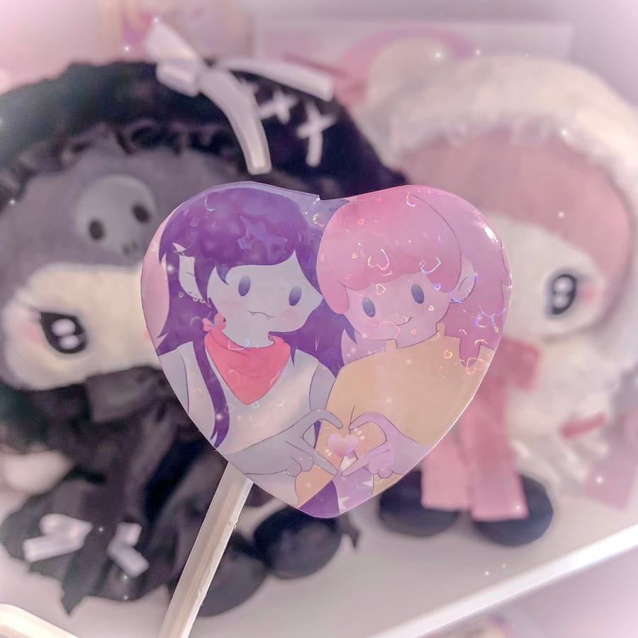 Image of Marcy & PB | Heart Badge