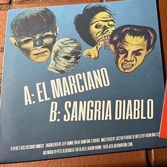 DICK SATAN TRIO “El Marciano” b/w “Sangria Diablo” 45 rpm 7" Single Vinyl Record