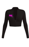 RTTO “Angel” Cropped Hoodie in Black