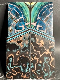 Image 2 of Mammoth Tusk & Carbon Carbon GLOW Segmented Knife Scales 