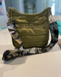 Image 5 of Puffer Crossbody w/ Strap - Small BLACK & OLIVE ONLY 