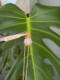 Image 7 of Gold Bamboo Agate Coin Crystal Necklace