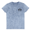 "PLAIN & SIMPLE" Embroidered Denim T-Shirt (BLACK) (UNISEX)