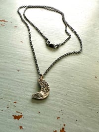 Image 8 of sterling silver small moon necklace