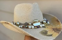 Image 3 of Cream Sunflower Cowboy Hat Yellow & GoldBand
