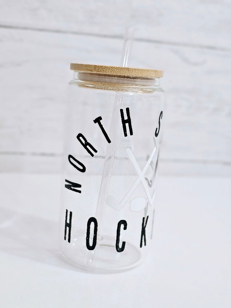 NORT STARS HOCKEY CAN GLASS SET