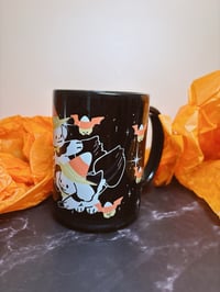 Image 3 of [MADE TO ORDER] Candy Corn Witch Pup Mug