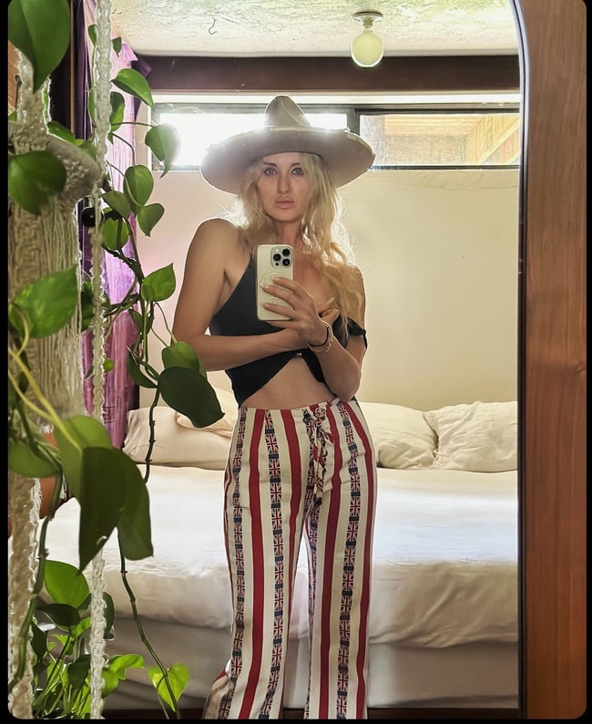 late 1960s union jack British lace up trousers 