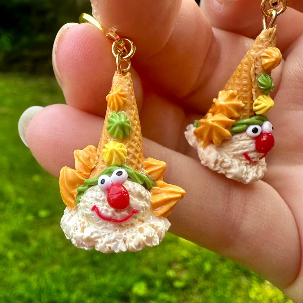Image of Ice Cream Clown Earrings