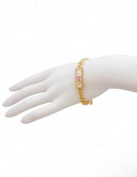 Image 1 of Rhinestone Virgin Mary Adjustable bracelet 