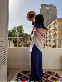 Image 10 of Soft Pink & White Keffiyeh (Made in Jordan)