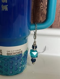 Image 1 of Sea Glass Aura Tumbler Handle Charm