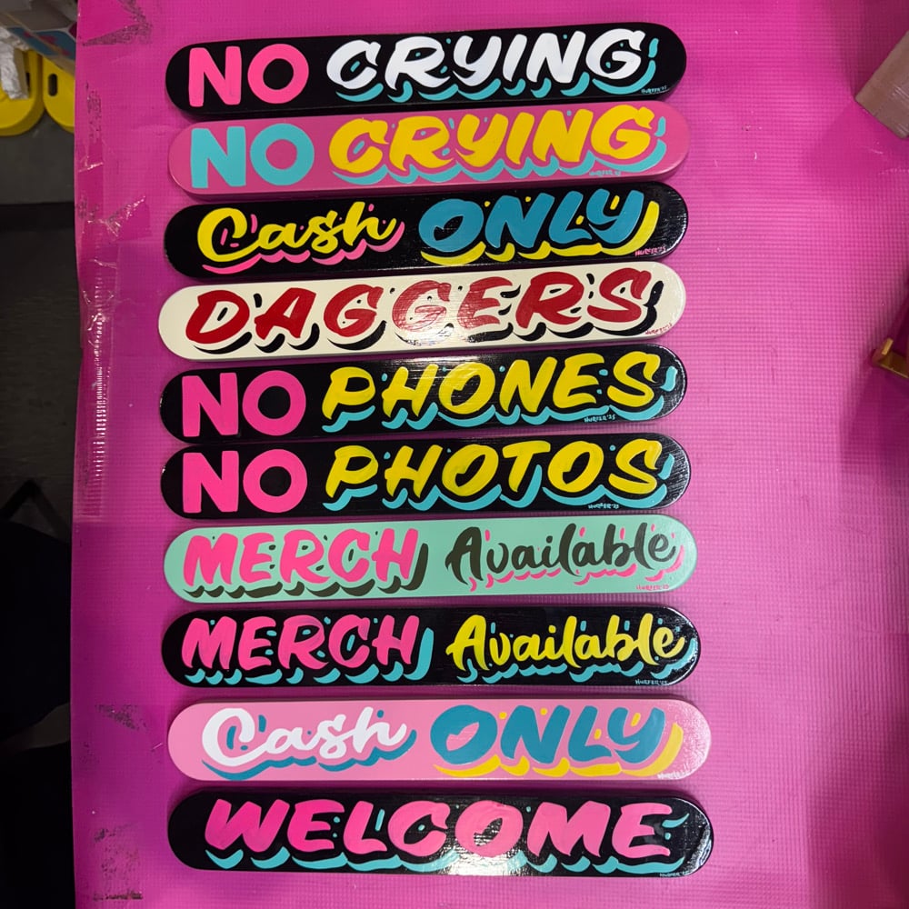 Mini hand painted lettering signs | Hurfer Hand Painted