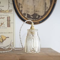 Image 6 of Baladeuse Tulipe en verre Ciselé ambré